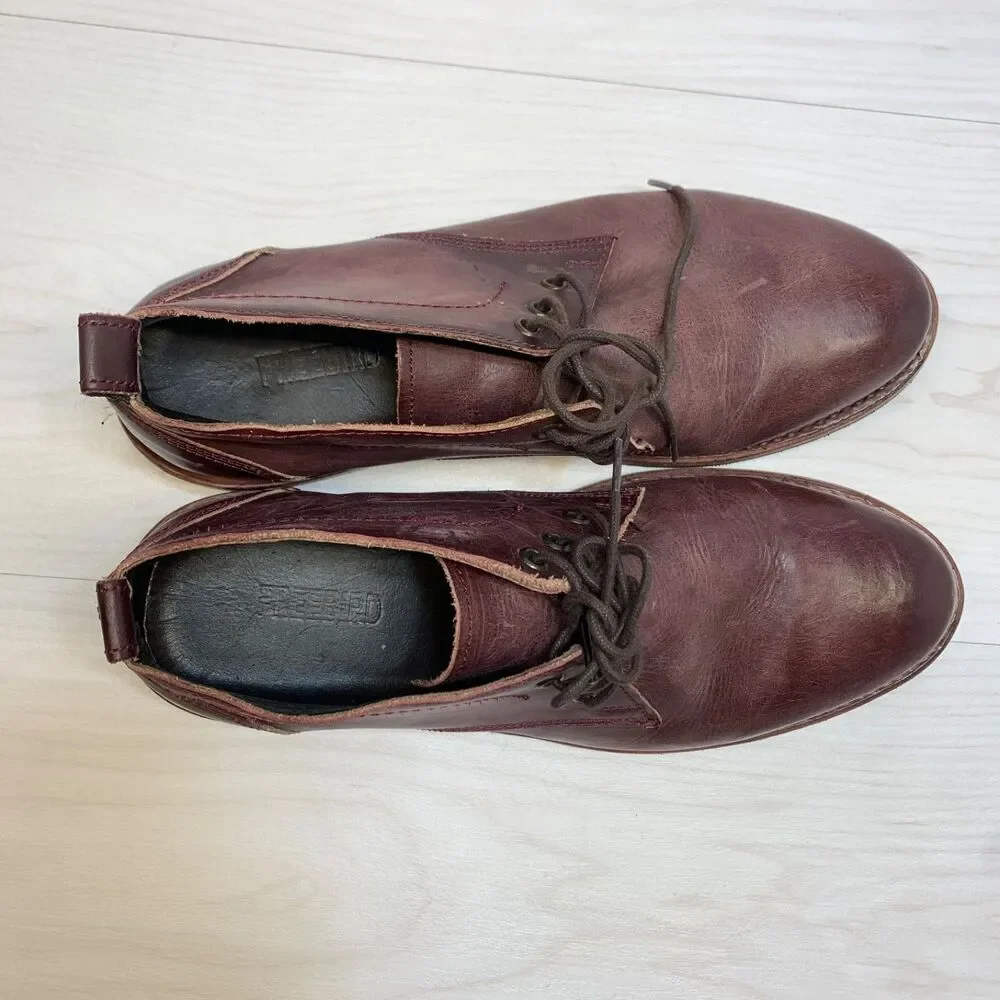 Freebird McCoy Brown Cognac Leather Shoes‎ Chukka Boots Size 10 Business Luxury